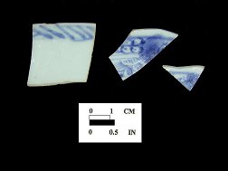 Underglaze blue painted rim sherds - Oxon Hill, 18PR175, vessel #6537.